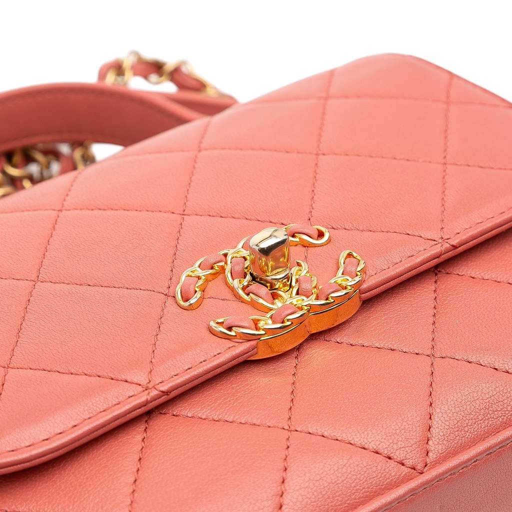 Chanel Quilted Lambskin Chain Infinity Top Handle Bag - Detail 2