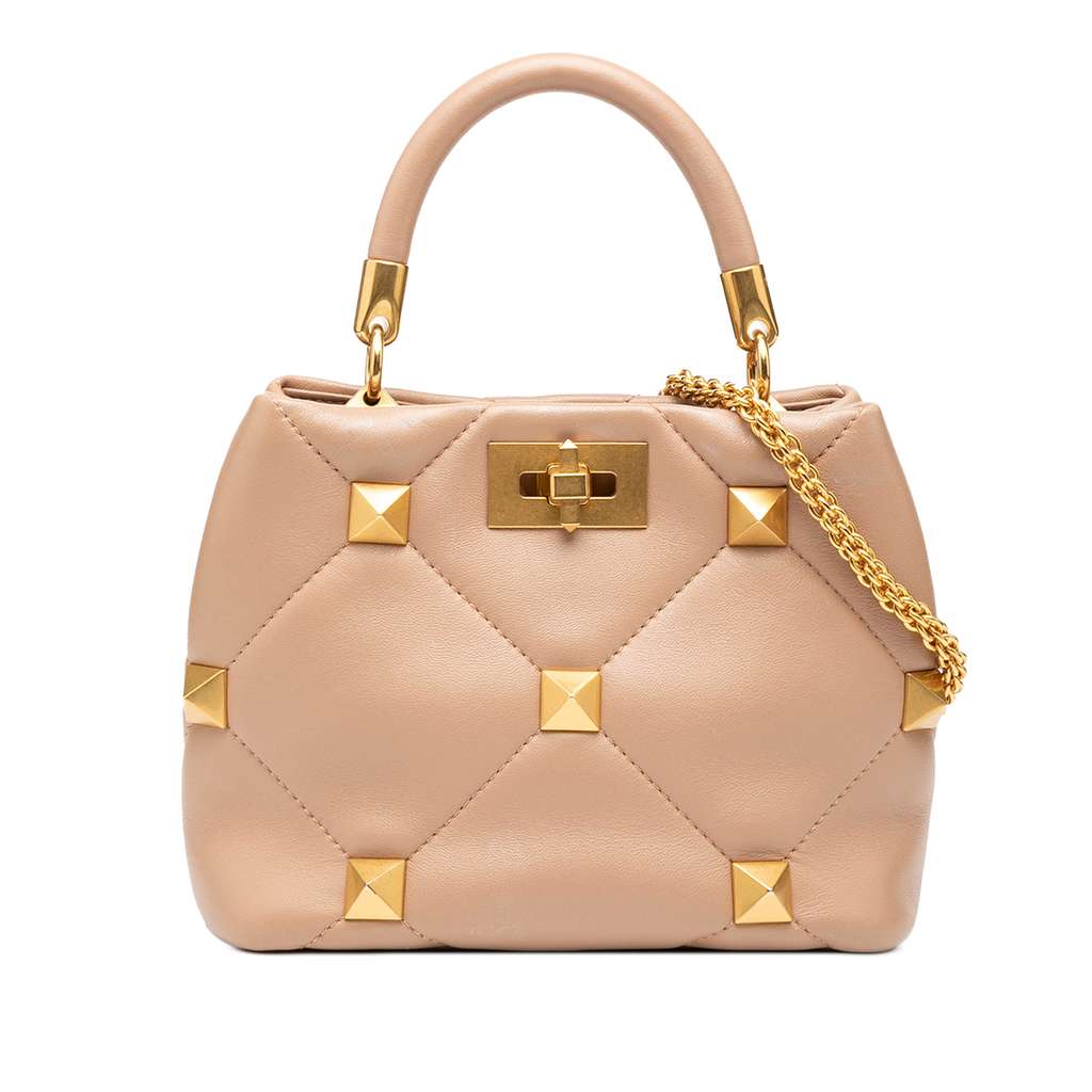 Valentino Small Nappa Roman Stud The Handle Bag