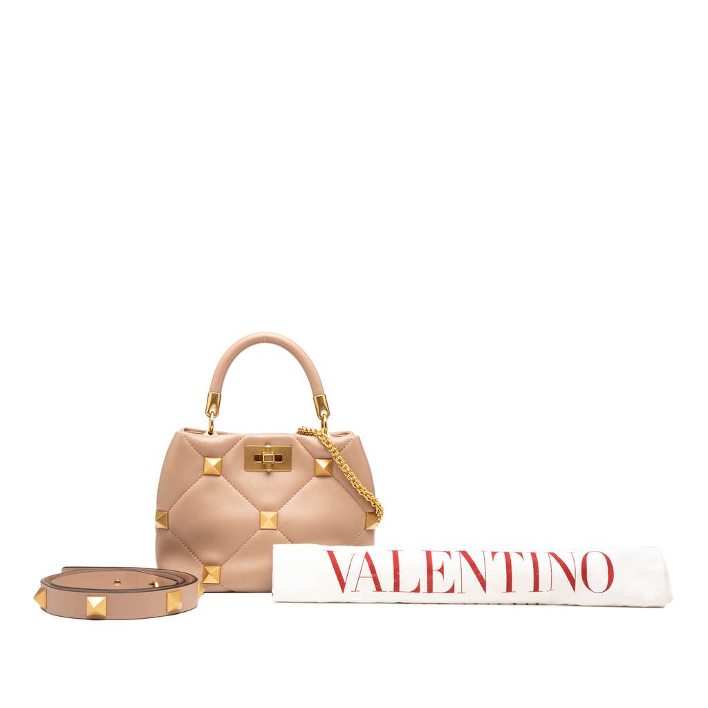 Valentino Small Nappa Roman Stud The Handle Bag - Detail 2