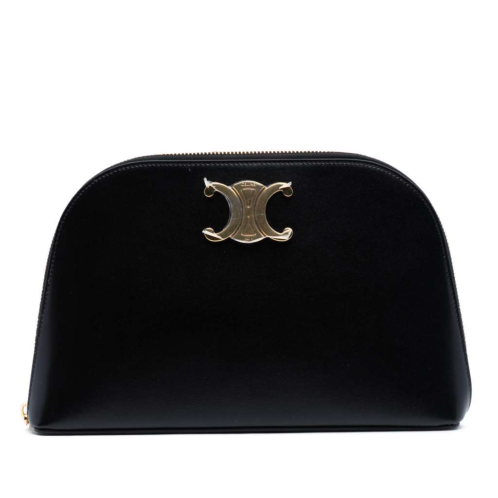 Celine Shiny Calfskin Triomphe Pouch