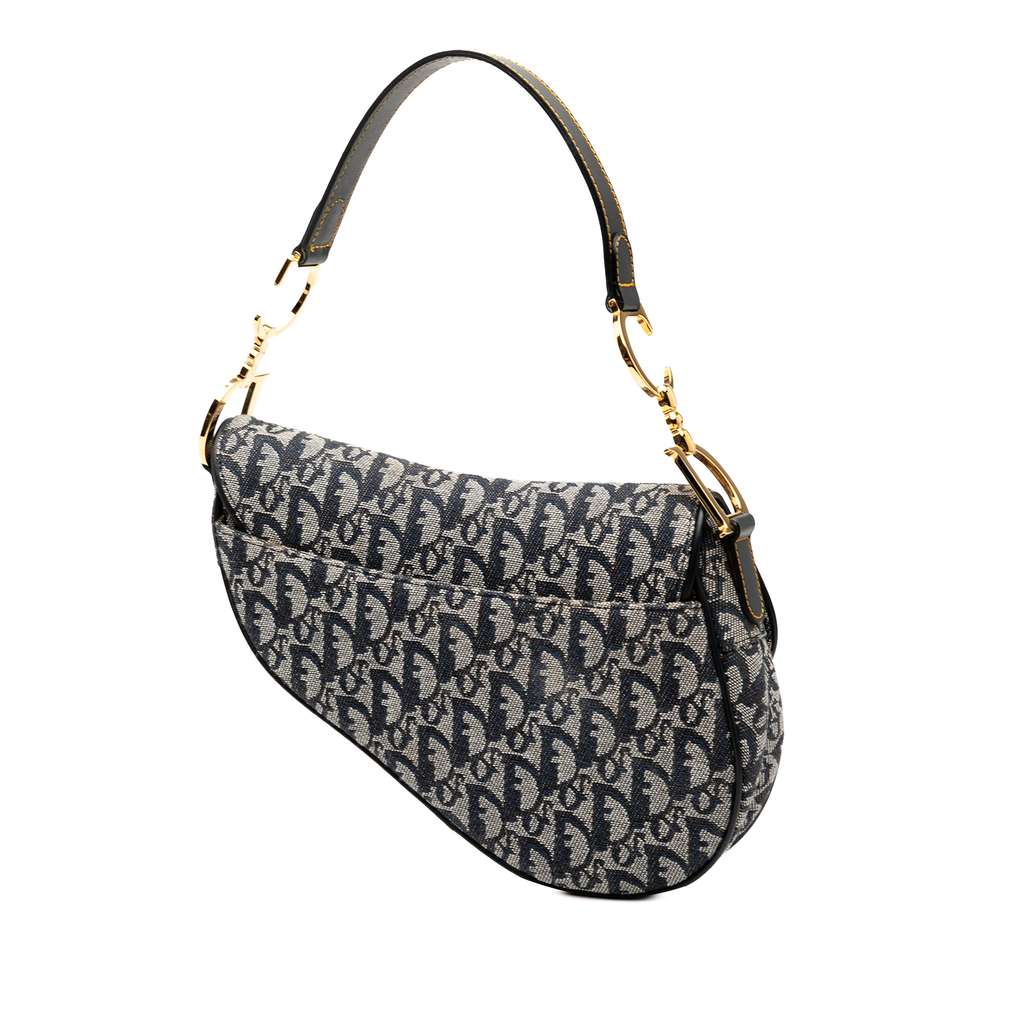 Dior Diorissimo Canvas Saddle Bag - Back view