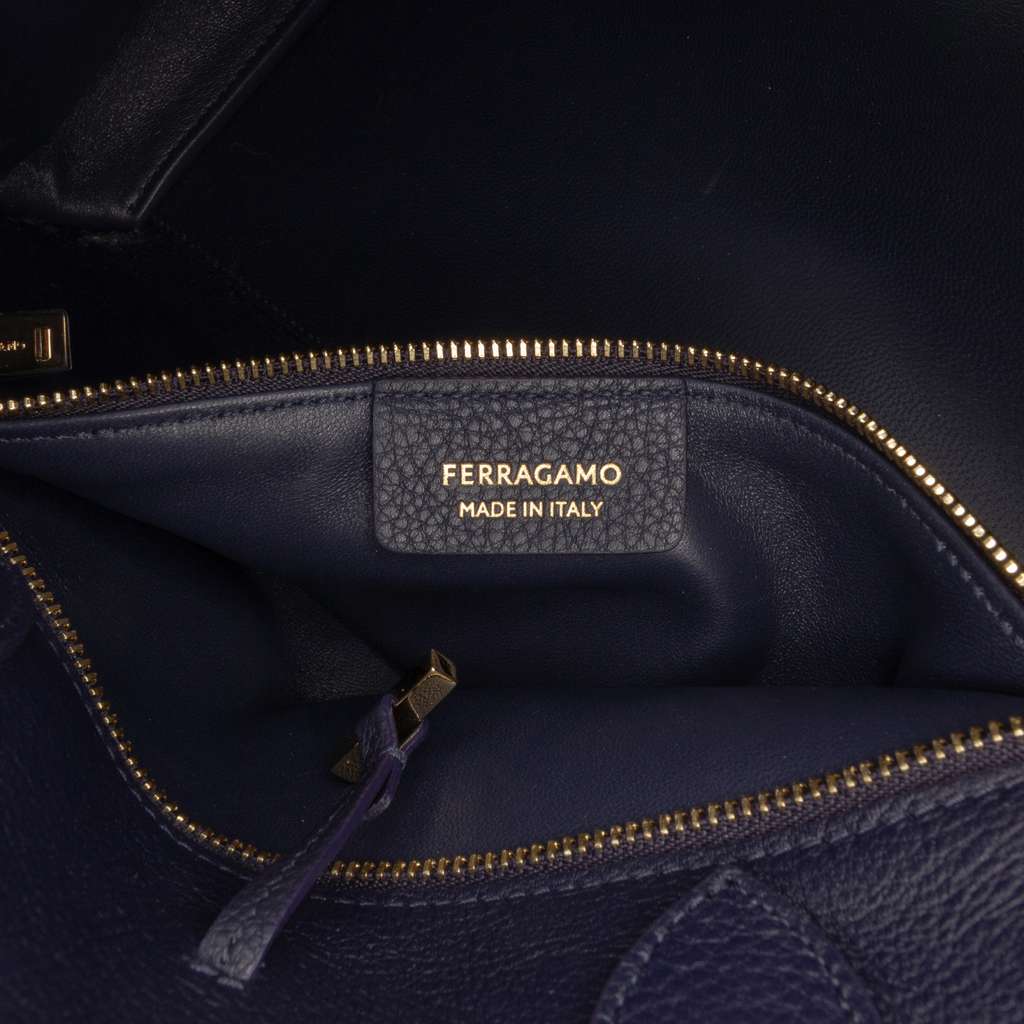 Salvatore Ferragamo Small Leather Hug Satchel - Side view