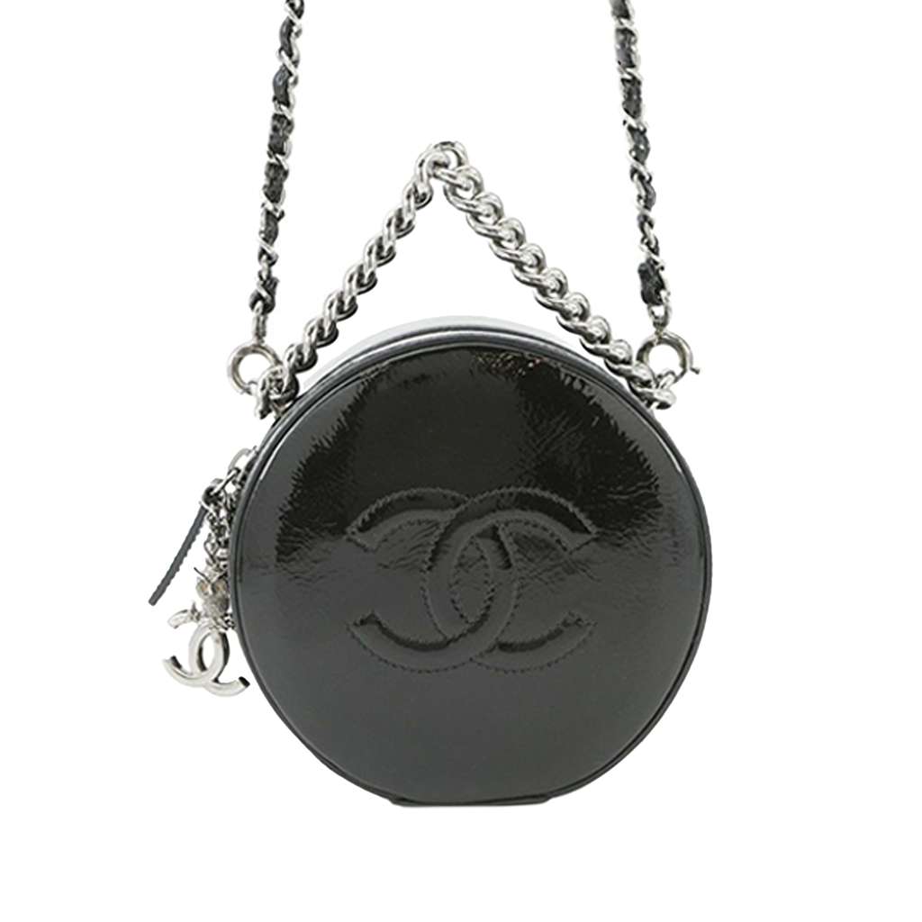 Chanel Patent Round As Earth Bag