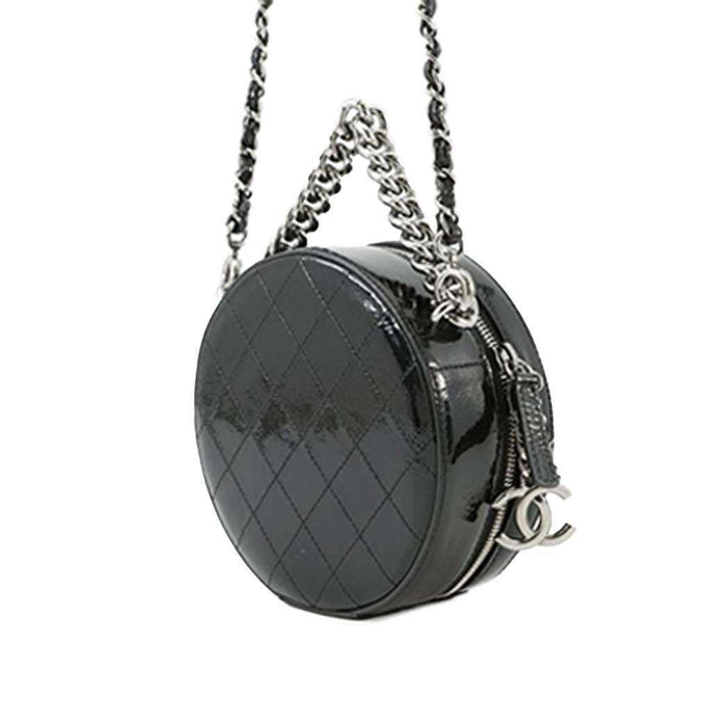 Chanel Patent Round As Earth Bag - Back view