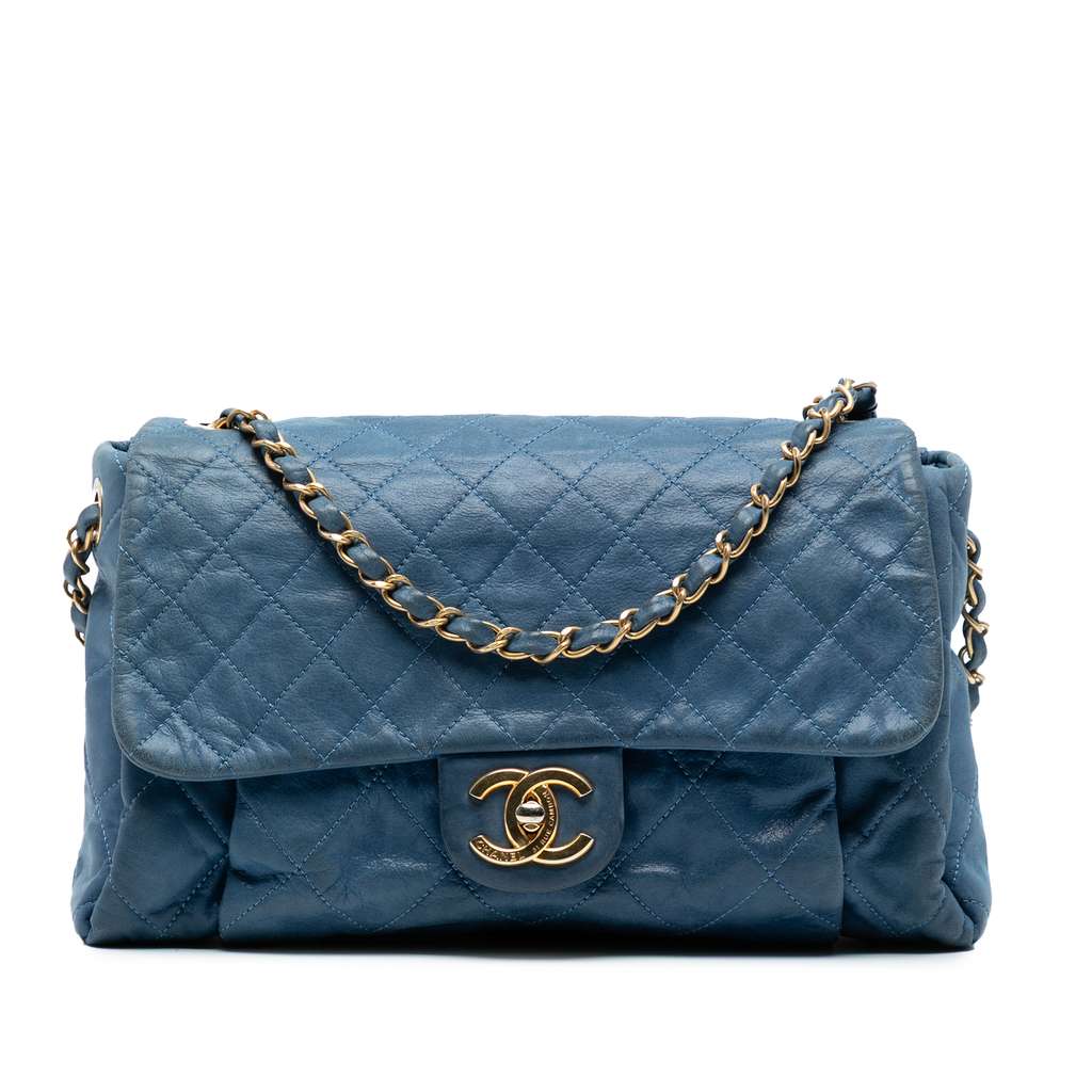 Chanel Large Iridescent Calfskin Chic Quilt Flap