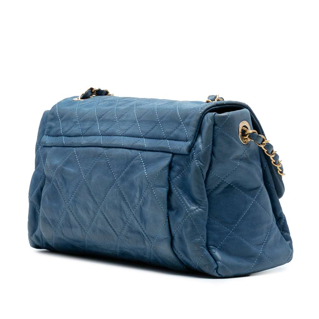 Chanel Large Iridescent Calfskin Chic Quilt Flap - Back view