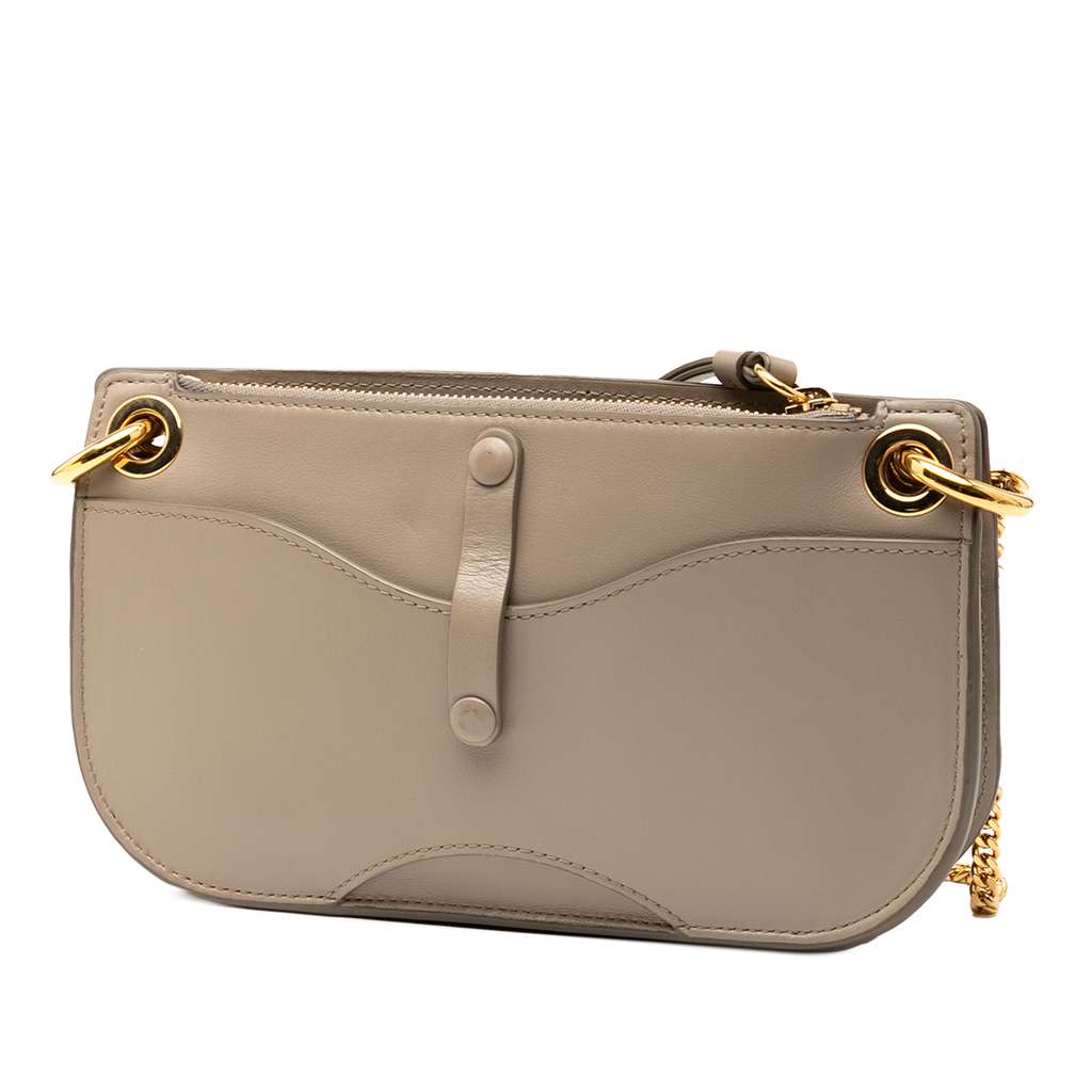Chloé Mini Leather Tess Chain Crossbody - Back view