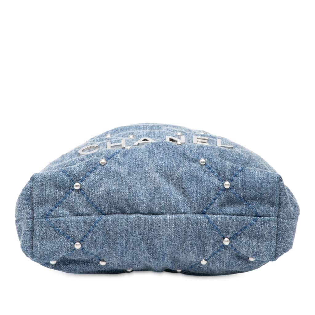 Chanel Mini Denim Studded 22 Handbag - Image 6