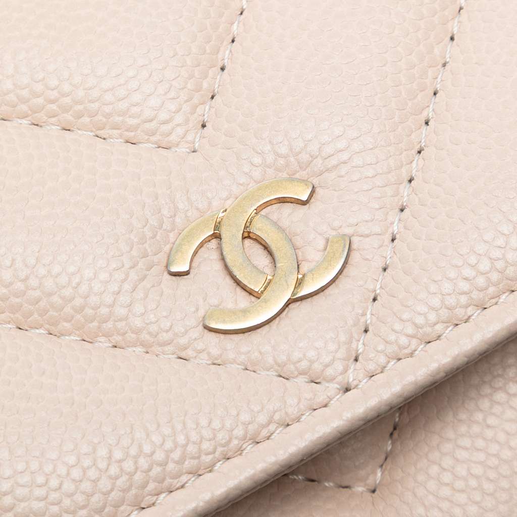 Chanel CC Chevron Caviar Ancient Greek Charms Wallet On Chain - Detail 1