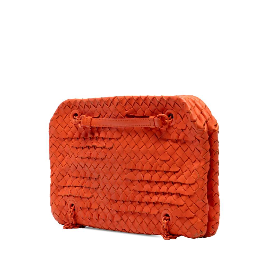 Bottega Veneta Nappa Intrecciato Ruffle Duo Shoulder Bag - Back view