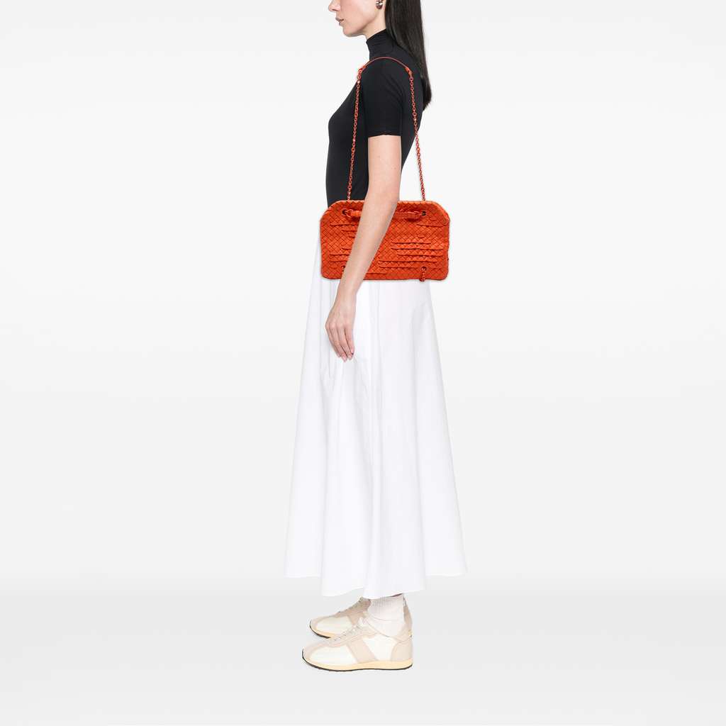 Bottega Veneta Nappa Intrecciato Ruffle Duo Shoulder Bag - Detail 2