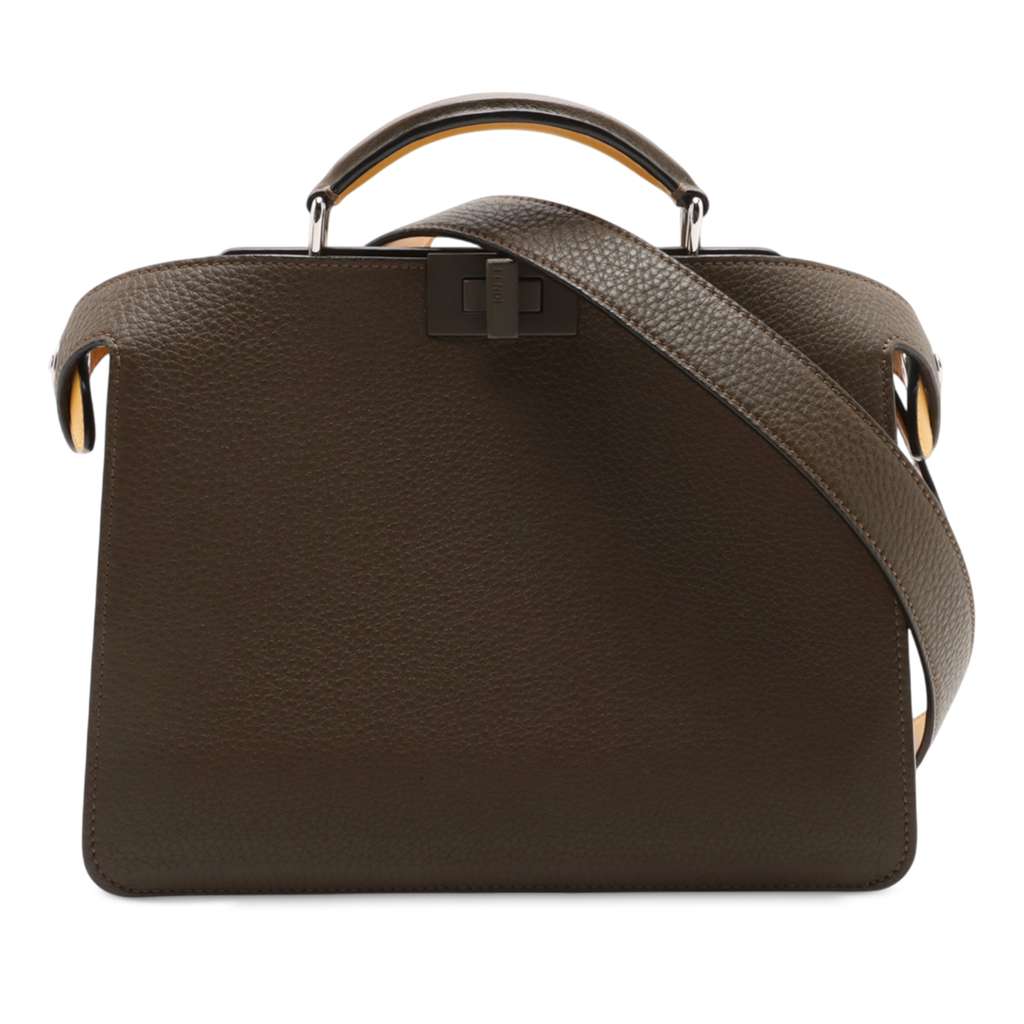 Fendi Small Bicolor Leather Peekaboo ISeeU Satchel