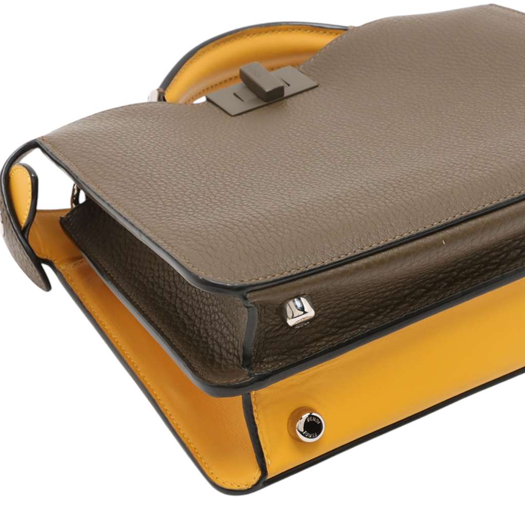 Fendi Small Bicolor Leather Peekaboo ISeeU Satchel - Detail 1