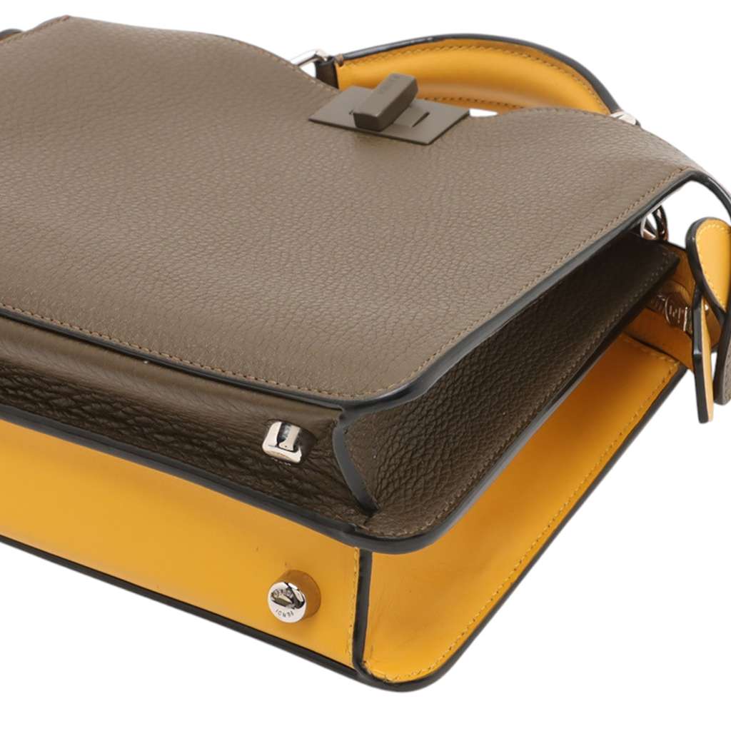 Fendi Small Bicolor Leather Peekaboo ISeeU Satchel - Detail 2