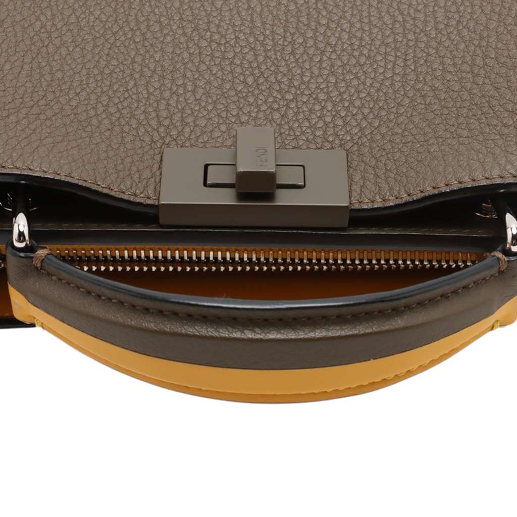 Fendi Small Bicolor Leather Peekaboo ISeeU Satchel - Image 10