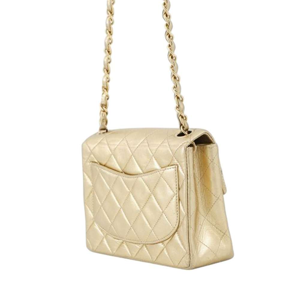 Chanel Mini Square Classic Lambskin Single Flap - Back view