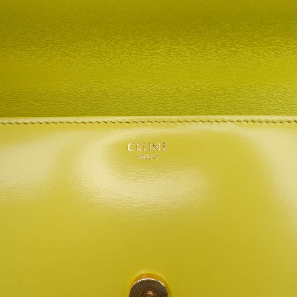Celine Calfskin Cuir Triomphe Chain Shoulder Bag - Side view