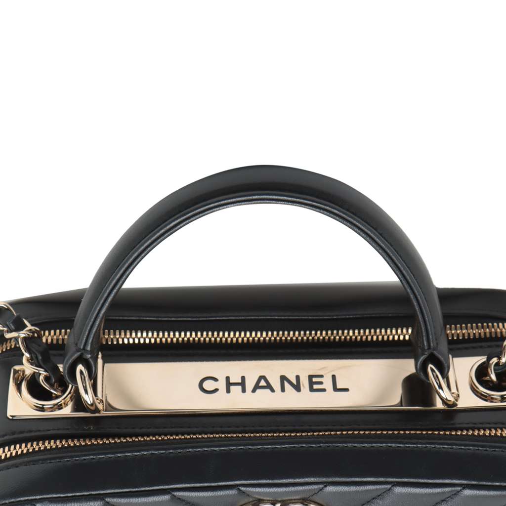 Chanel Medium Chevron Lambskin Trendy CC Bowling Bag - 4