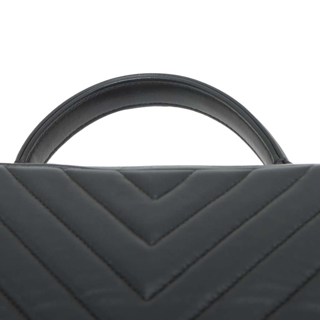 Chanel Medium Chevron Lambskin Trendy CC Bowling Bag - Image 12