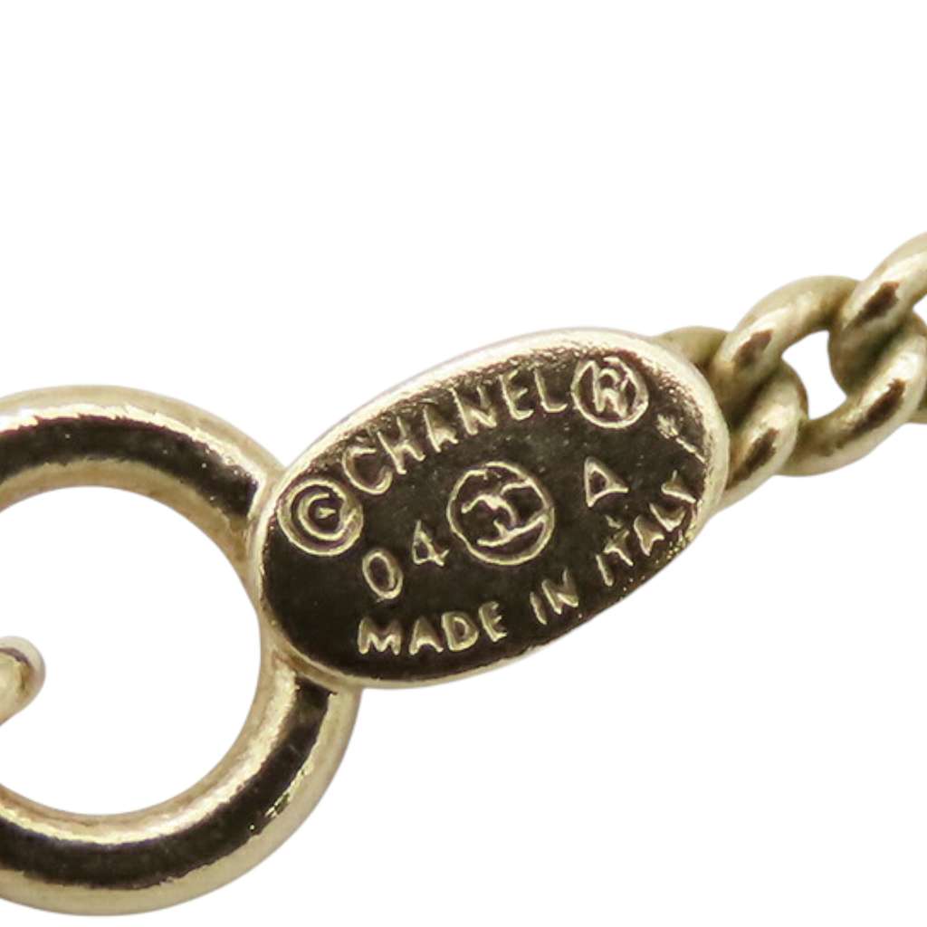 Chanel Gold Plated CC Lipstick Pendant Necklace - Detail 1