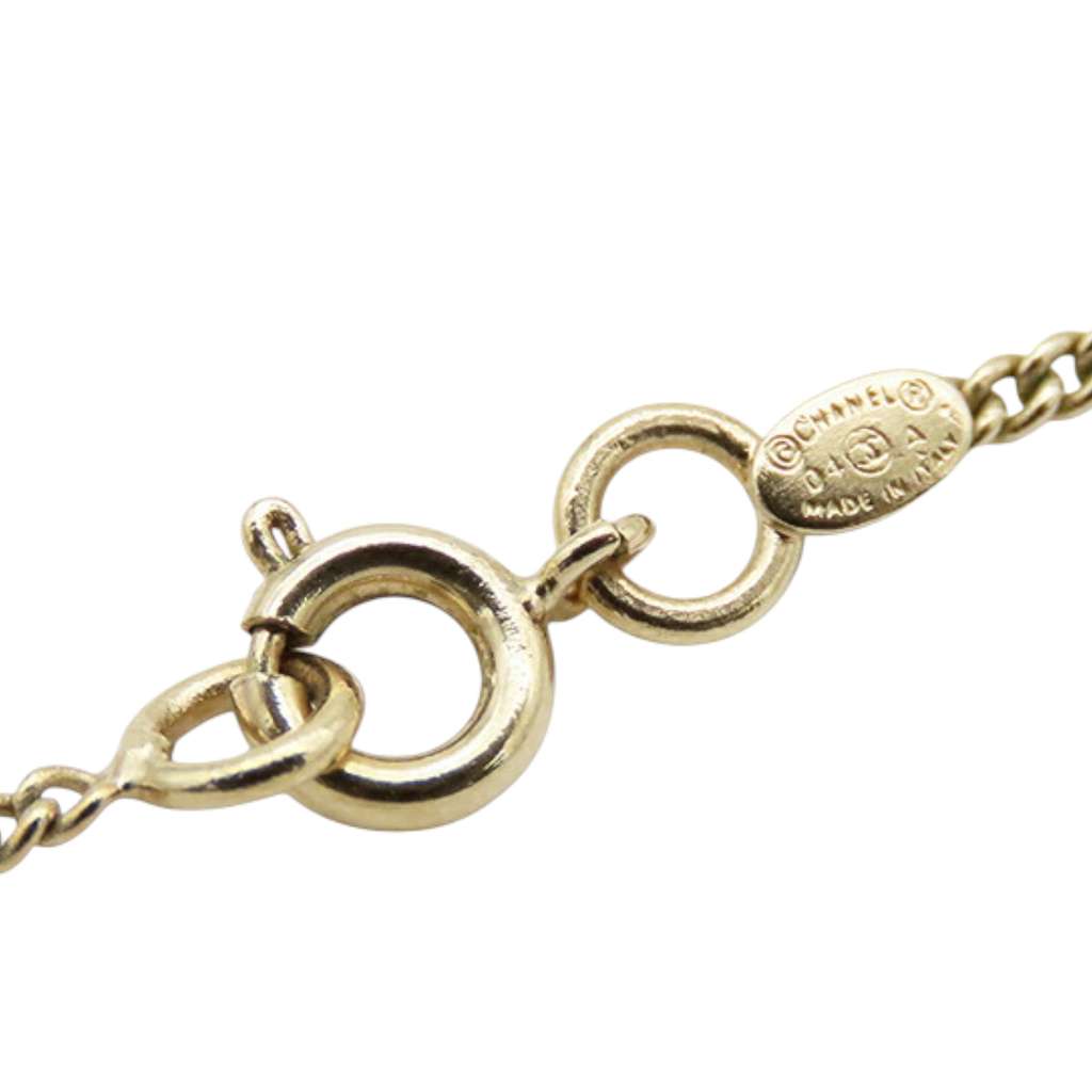 Chanel Gold Plated CC Lipstick Pendant Necklace - Detail 2