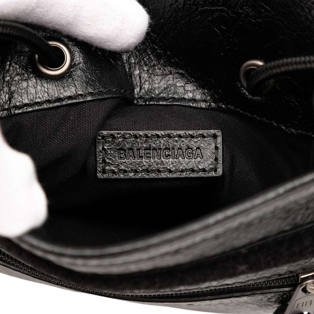 Balenciaga Small Lambskin Arena Explorer Pouch - Side view