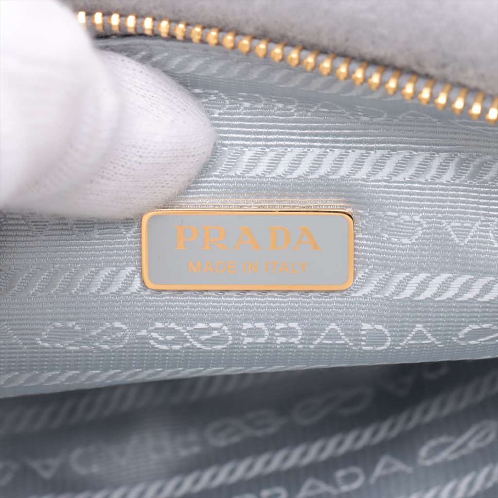 Prada Mini Shearling Triangle Satchel - 4