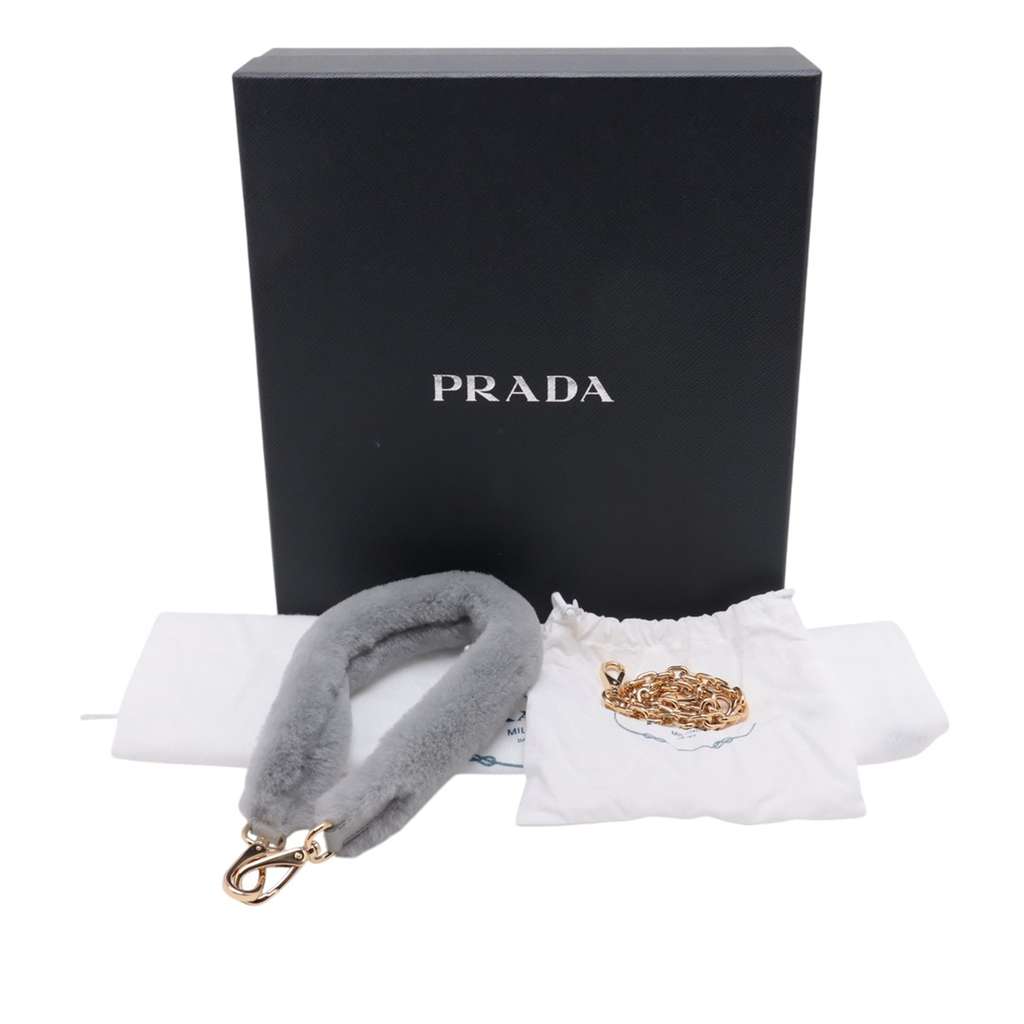 Prada Mini Shearling Triangle Satchel - Image 10