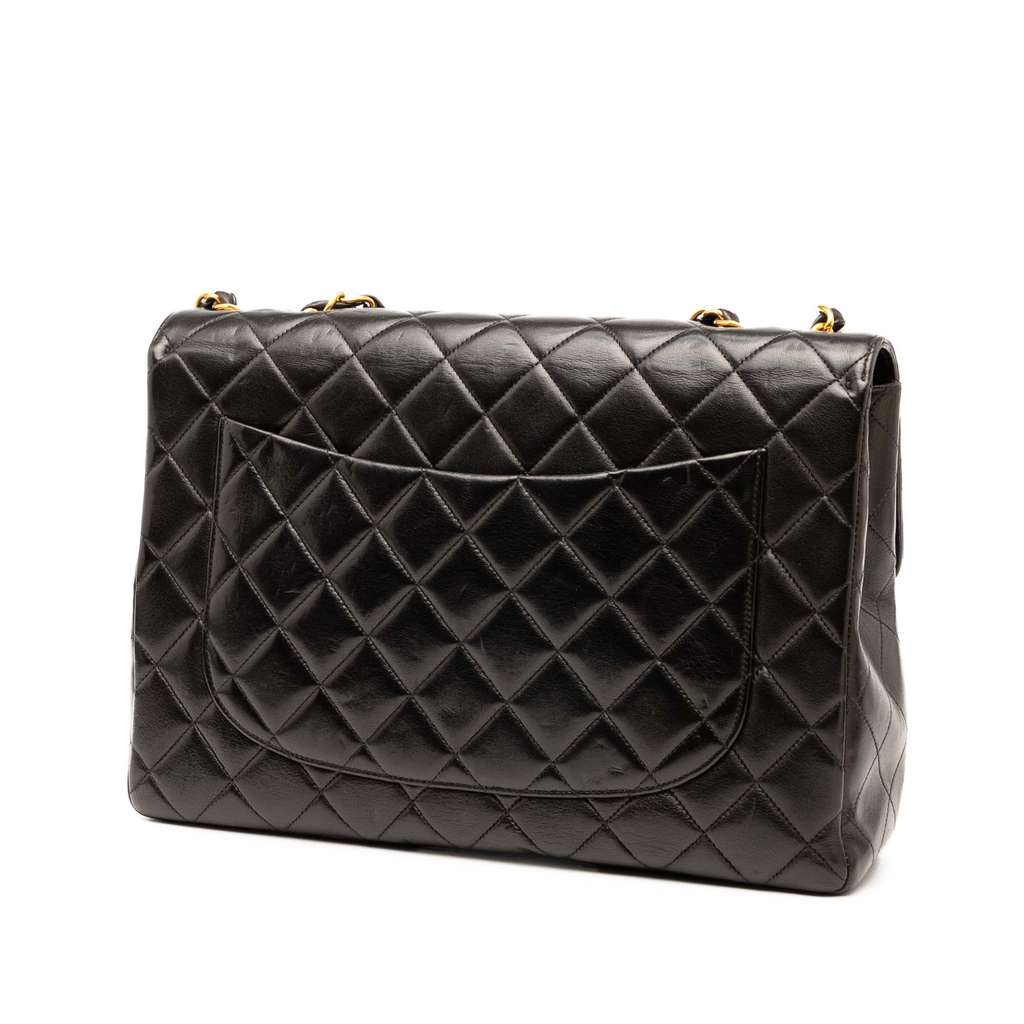 Chanel Jumbo Classic Lambskin Single Flap - Back view