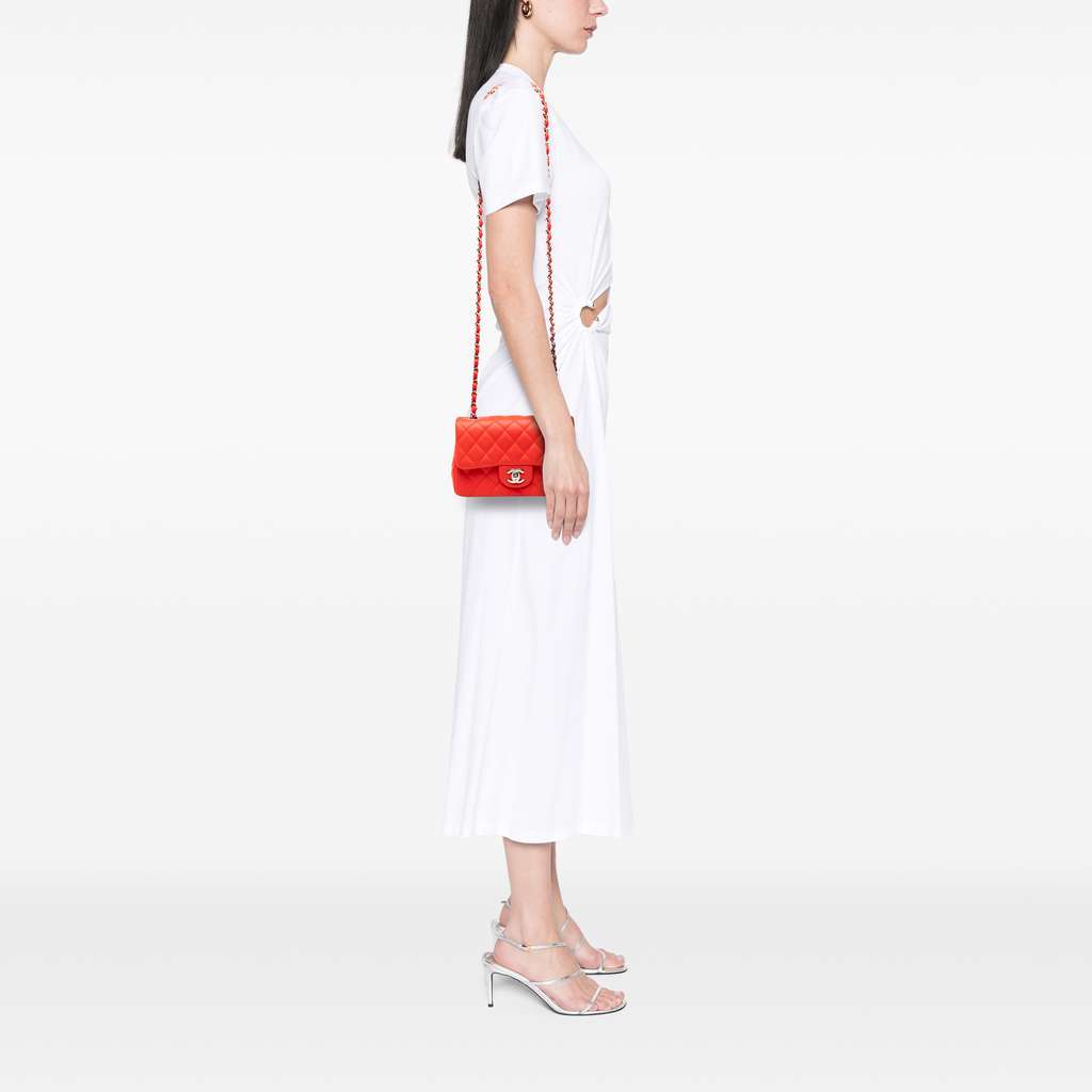 Chanel Mini Rectangular Classic Lambskin Single Flap - Detail 2