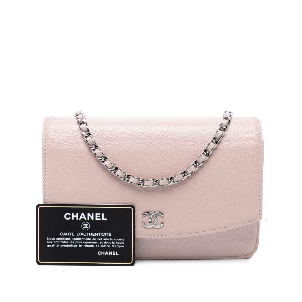 Chanel CC Caviar Sevruga Wallet On Chain - Image 10