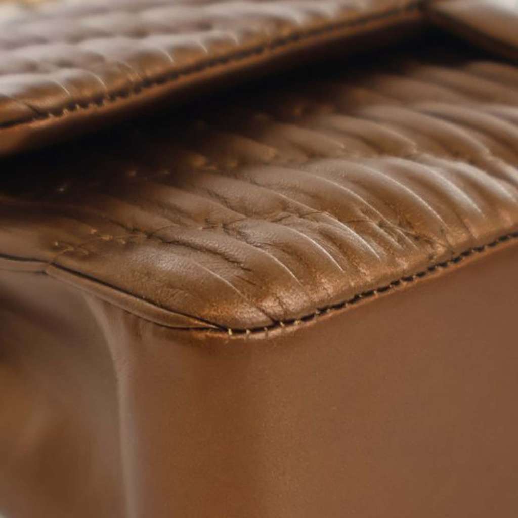 Chanel Medium Classic Chevron Calfskin Pleated Double Flap - Image 14