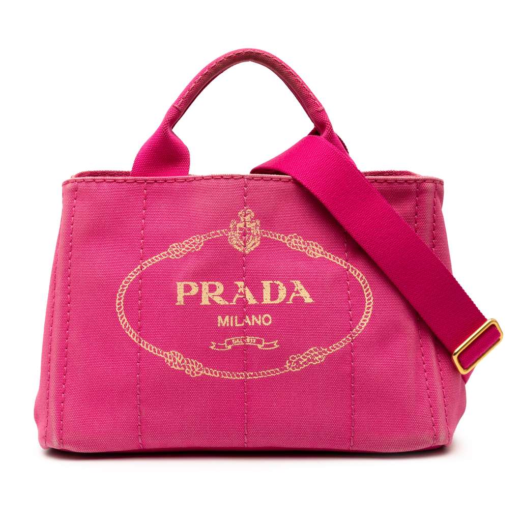 Prada Small Canvas Canapa Logo Satchel