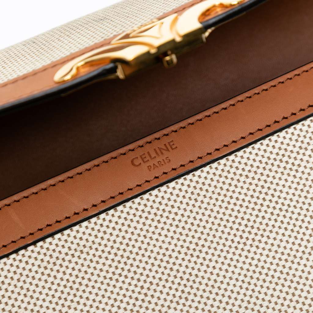 Celine Classique Canvas and Calfskin Triomphe Crossbody - Detail 1