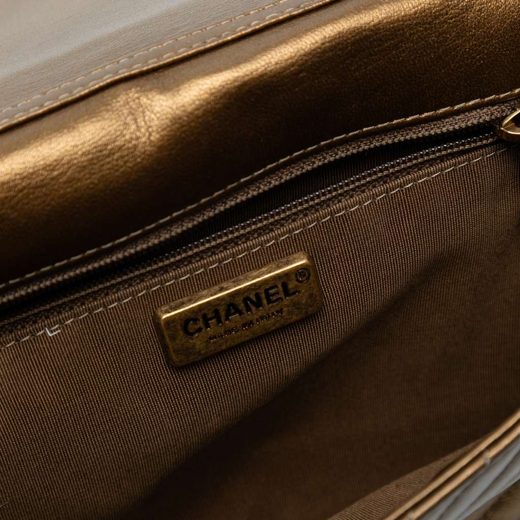 Chanel Calfskin Chevron Rock The Corner Flap - Side view