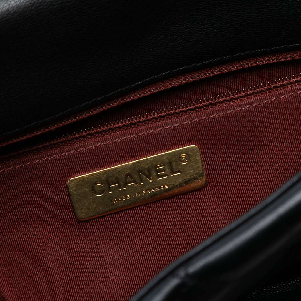 Chanel Large Lambskin 19 Flap - Side view