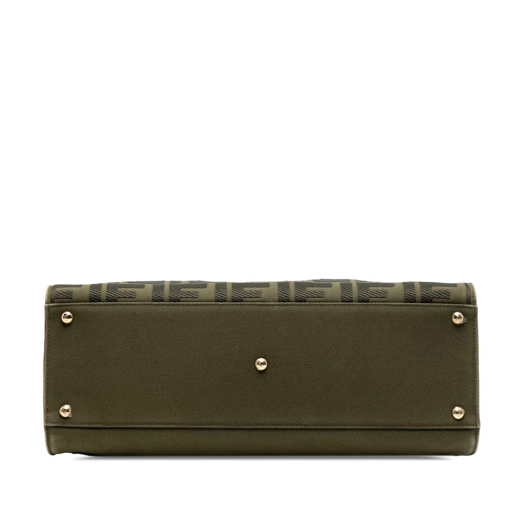 Fendi Zucca Embroidered Canvas Peekaboo X Tote - Image 6