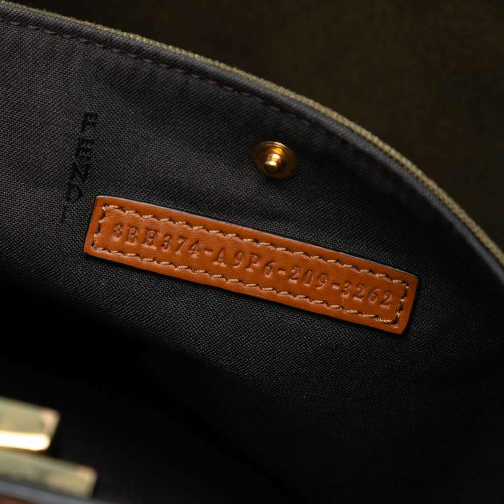 Fendi Zucca Embroidered Canvas Peekaboo X Tote - Detail 1