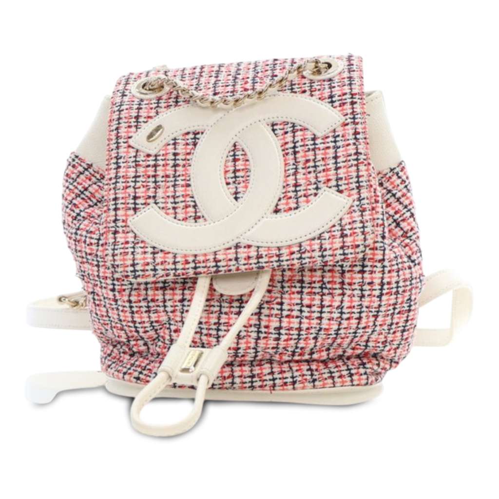 Chanel Tweed and Lambskin CC Mania Backpack
