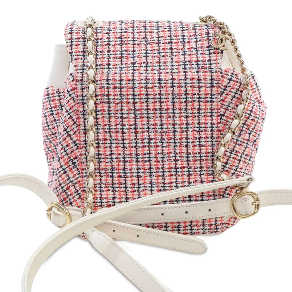 Chanel Tweed and Lambskin CC Mania Backpack - Image 6