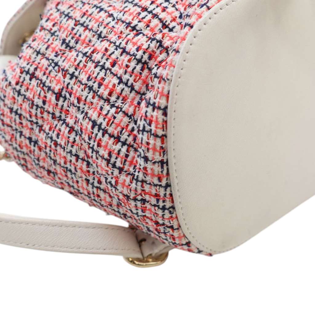 Chanel Tweed and Lambskin CC Mania Backpack - Image 12