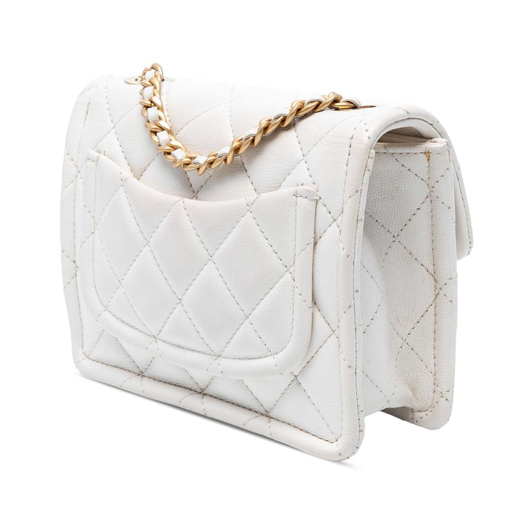 Chanel Mini Quilted Caviar Sweet Classic Flap - Back view