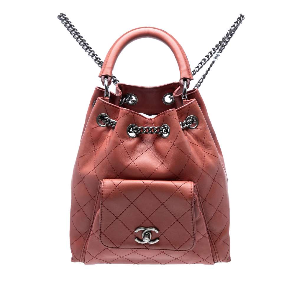 Chanel Medium Stitched Calfskin Urban Luxury Drawstring Backpack