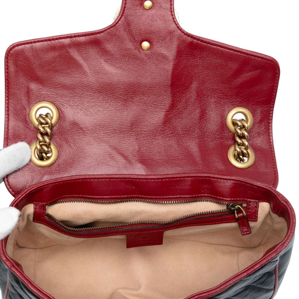 Gucci Medium GG Marmont Matelasse Diagonal Leather Torchon Shoulder Bag - 4