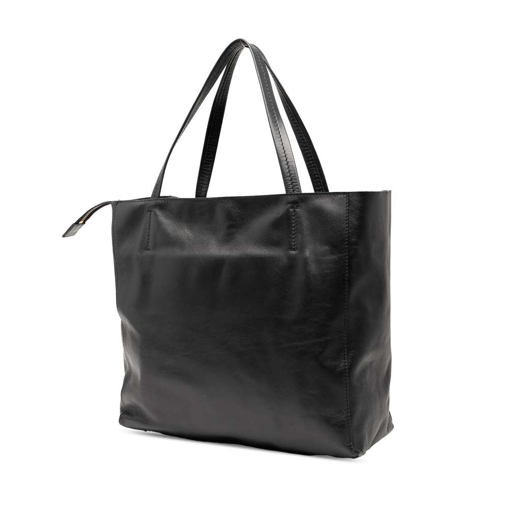 Celine Lambskin Zipped Tote - Back view