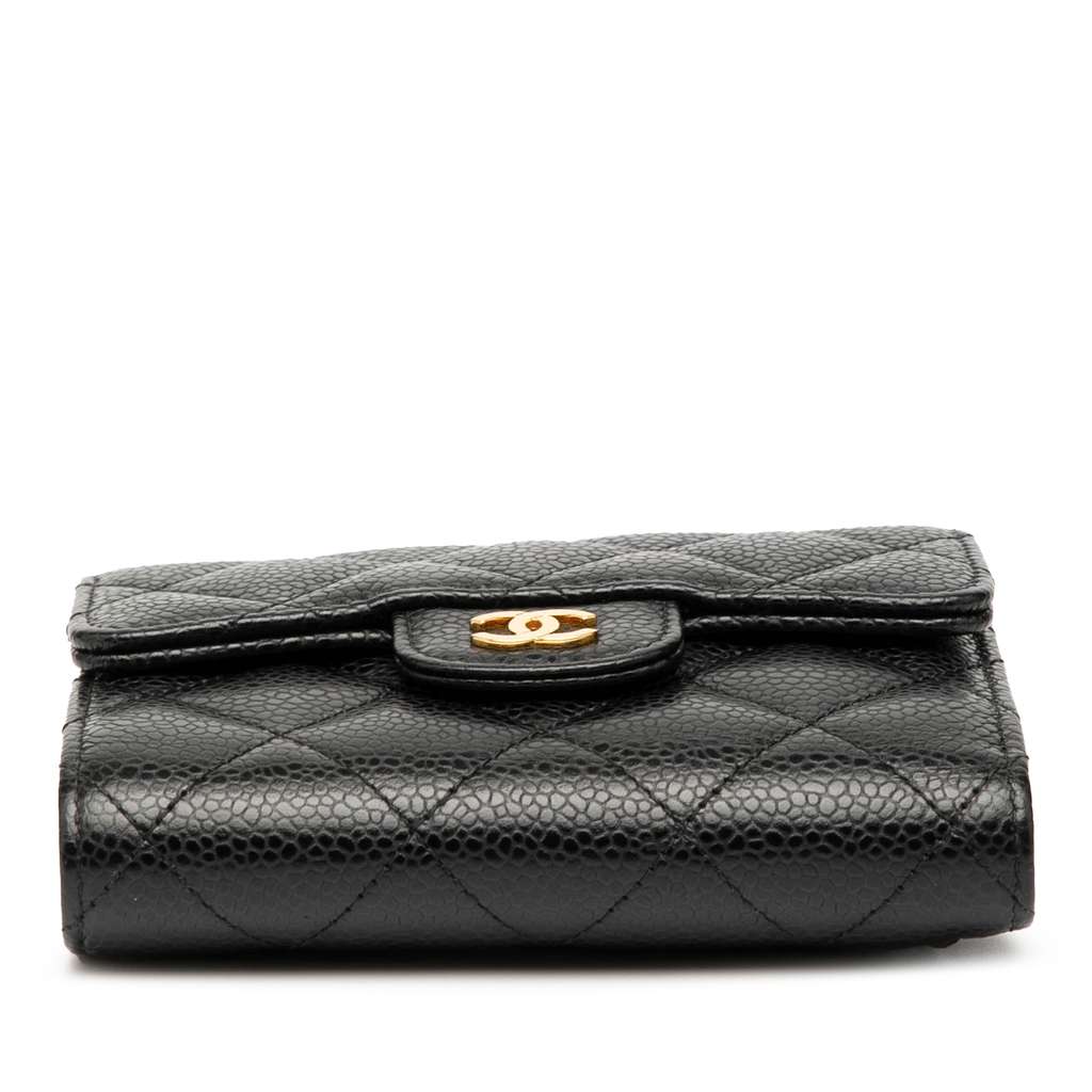 Chanel CC Quilted Caviar Compact Flap Wallet - Image 6