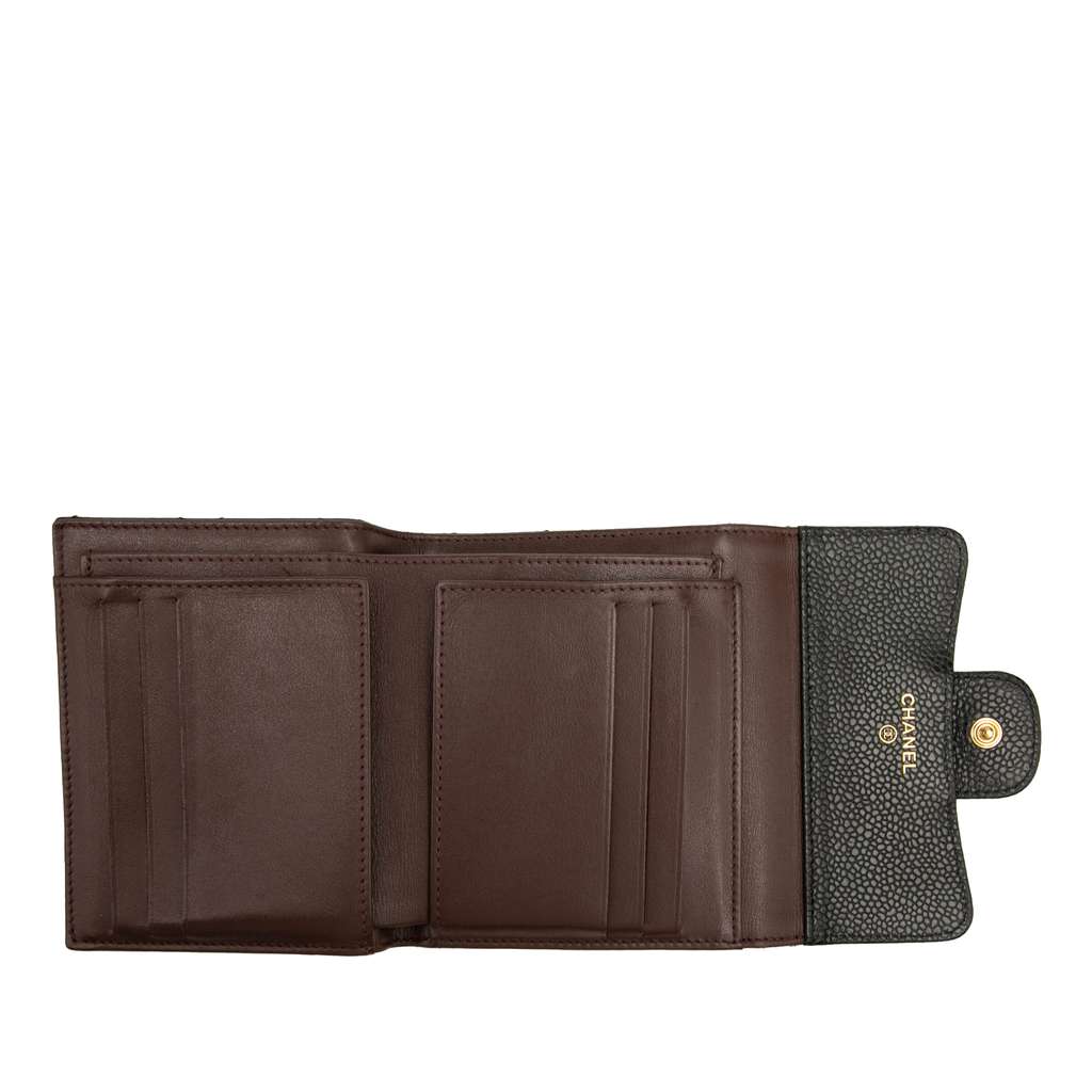 Chanel CC Quilted Caviar Compact Flap Wallet - 4