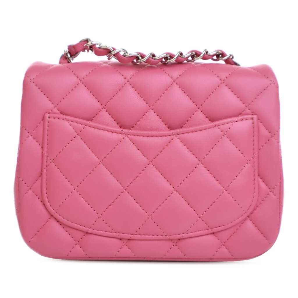 Chanel Mini Square Classic Lambskin Single Flap - Back view