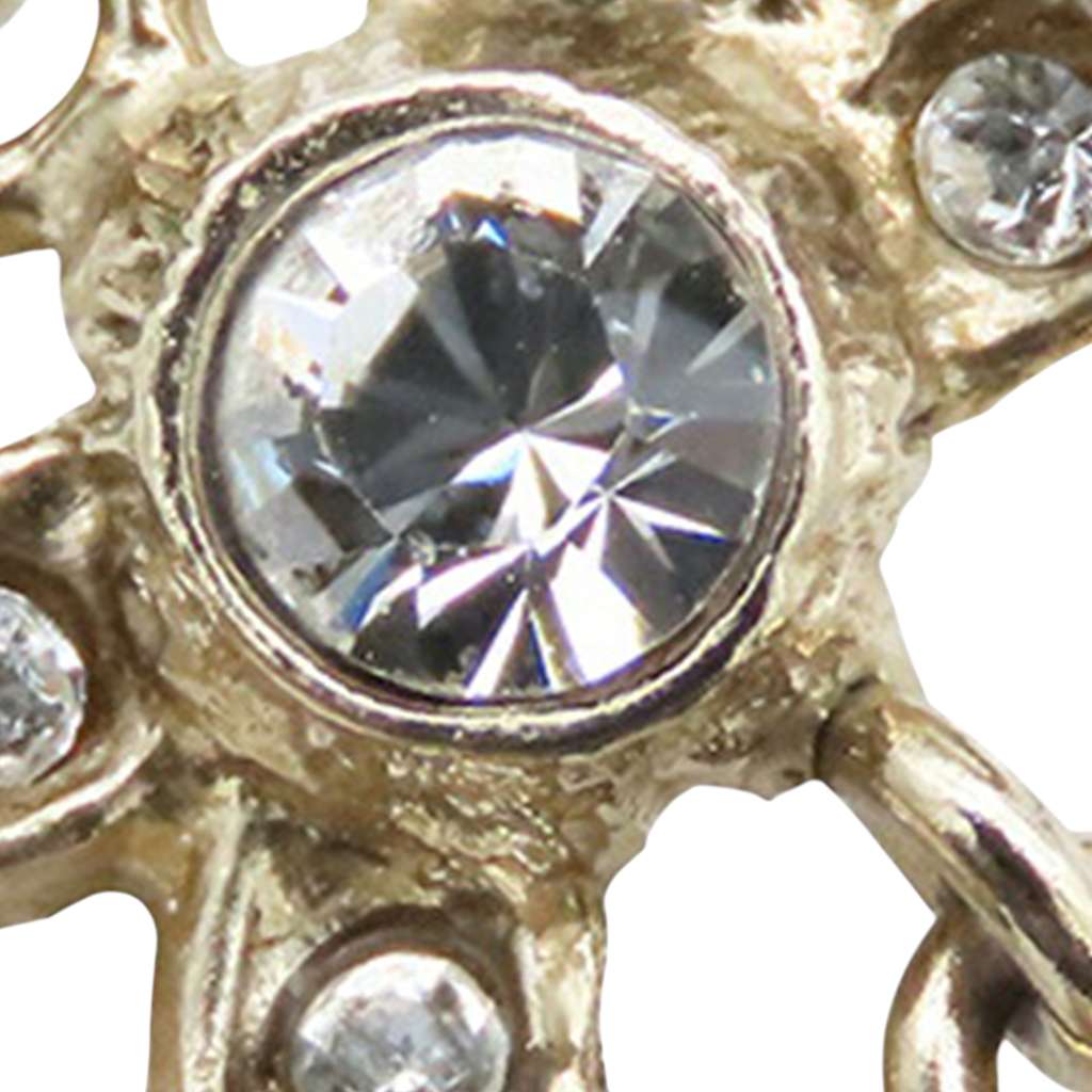 Chanel Gold Plated CC Bow Crystal Pendant Necklace - 5