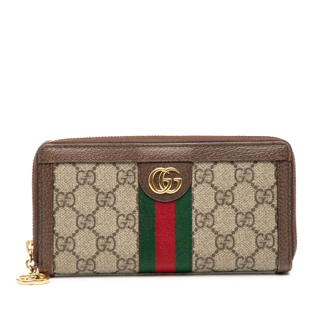 Gucci GG Supreme Ophidia Zip Around Wallet
